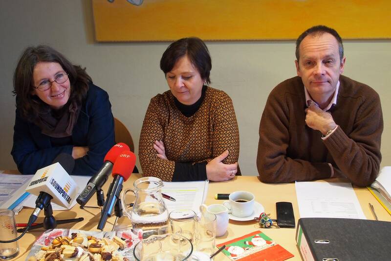 Stadträtin Elke Kahr, Klubobfrau Claudia Klimt-Weithaler und LAbg. Werner Murgg