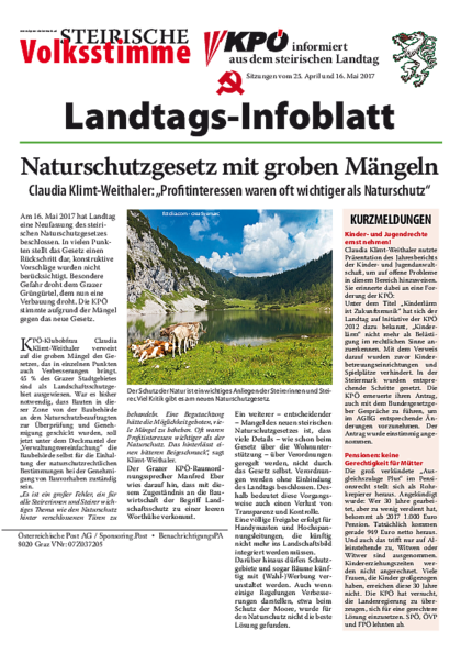Herunterladen: Landtags-Infoblatt_Mai_2017_Web.pdf Dateivorschau: Landtags-Infoblatt_Mai_2017_Web.pdf