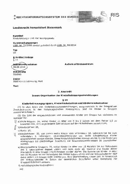 Herunterladen: Kindergartengesetz_Gruppengröße_Gegenüberstellung.pdf Dateivorschau: Kindergartengesetz_Gruppengröße_Gegenüberstellung.pdf